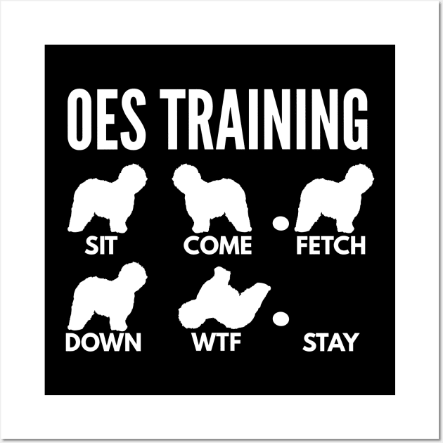 OES Training Old English Sheepdog Tricks Wall Art by DoggyStyles